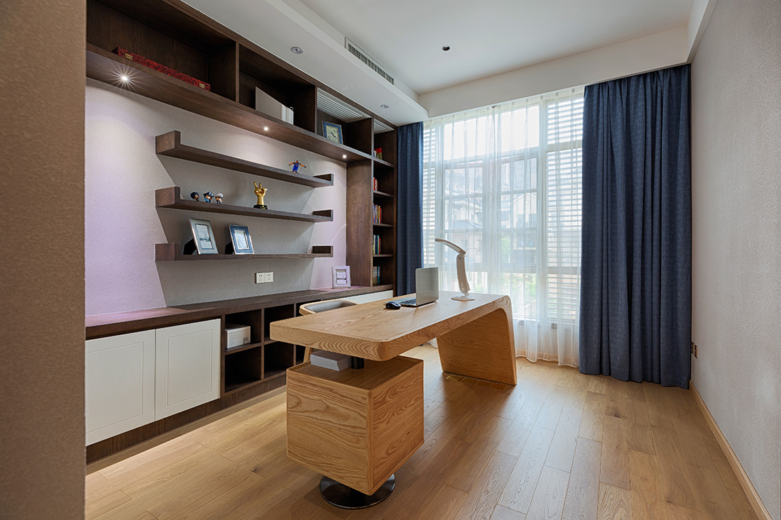 公園大地別墅裝修設(shè)計(jì)-男孩房書房