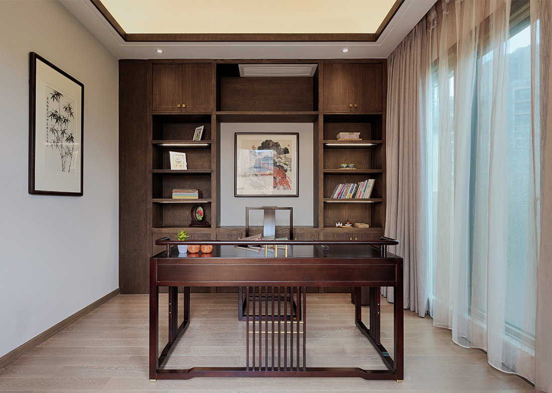 深圳公園大地聯(lián)排別墅裝修設(shè)計(jì)-書房